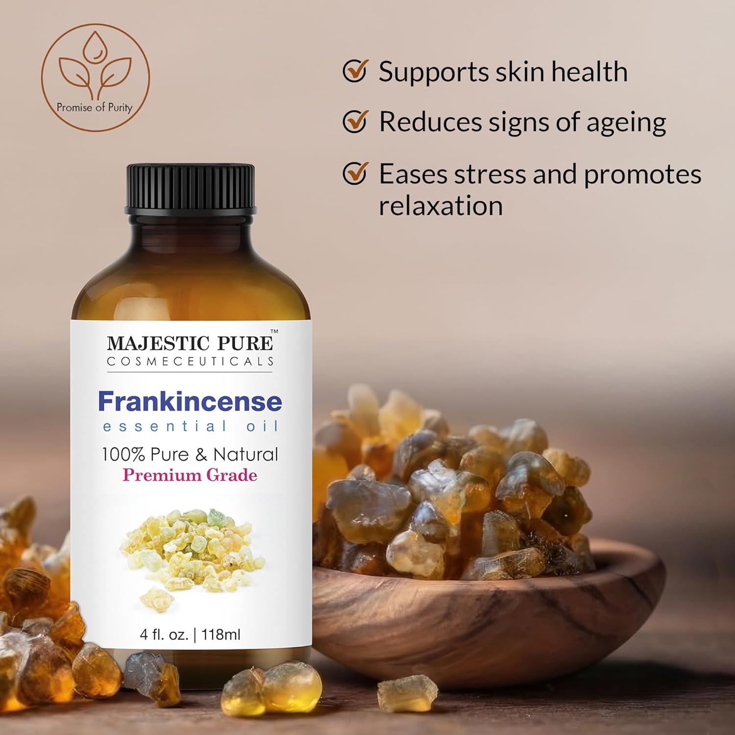 Majestic Pure Frankincense Essential Oil 4 Fl Oz
