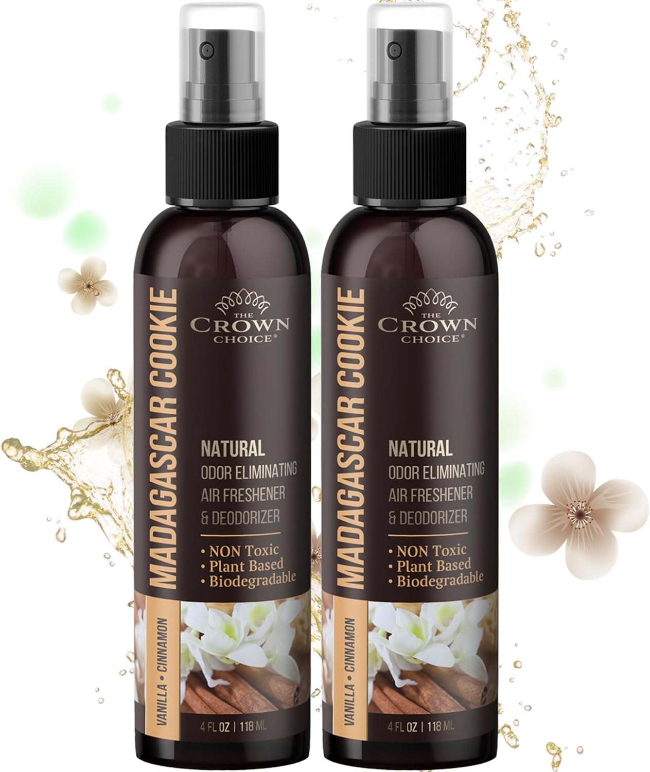 The Crown Choice Vanilla Cinnamon Air Freshener Spray 2PK