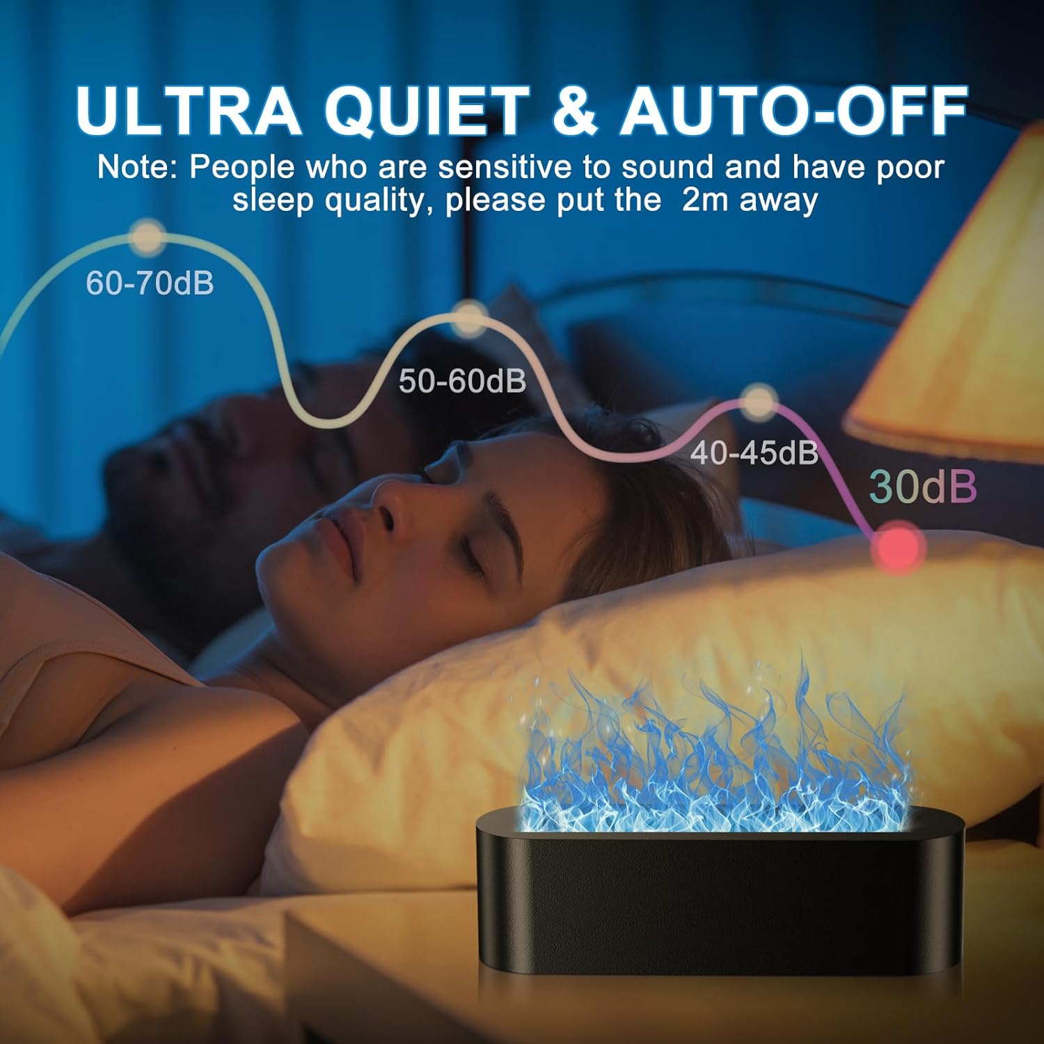 Colorful Flame Diffuser Humidifier with LED Light
