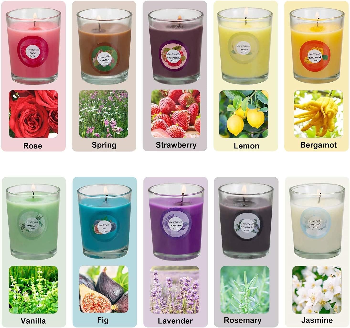 20 Pack Soy Wax Aromatherapy Candles