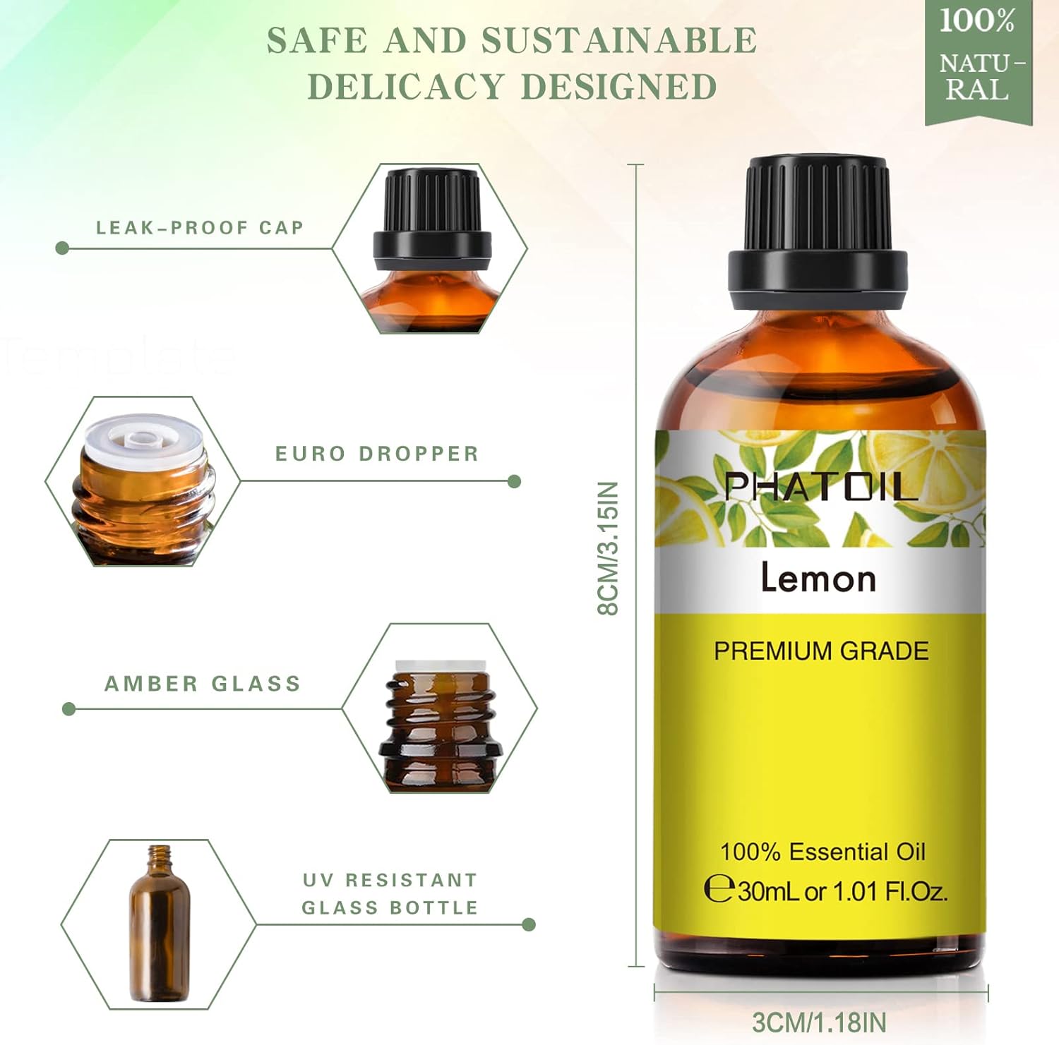 PHATOIL 101 Fl Oz Lemon Essential Oil 30ML