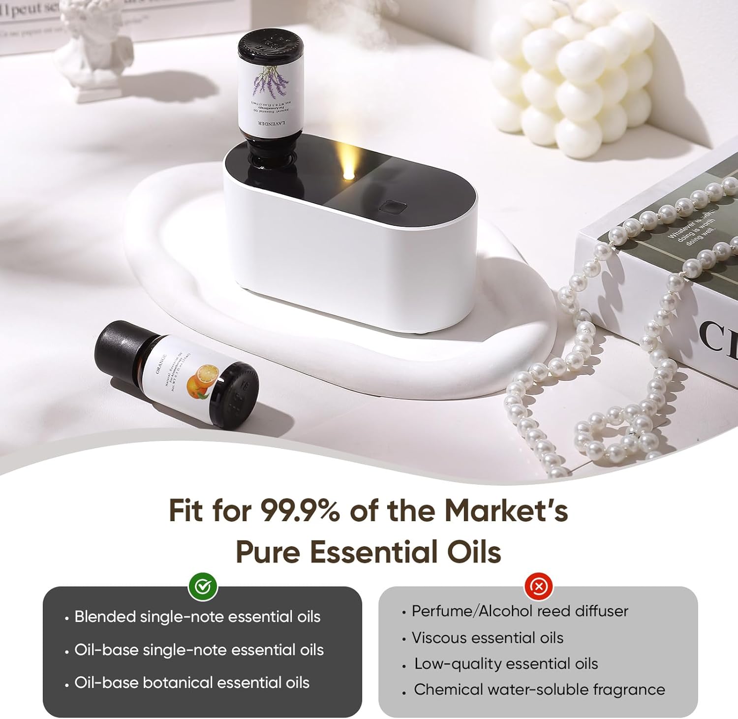 Waterless Diffuser with 3 Mist Modes Portable Aromatherapy Machine