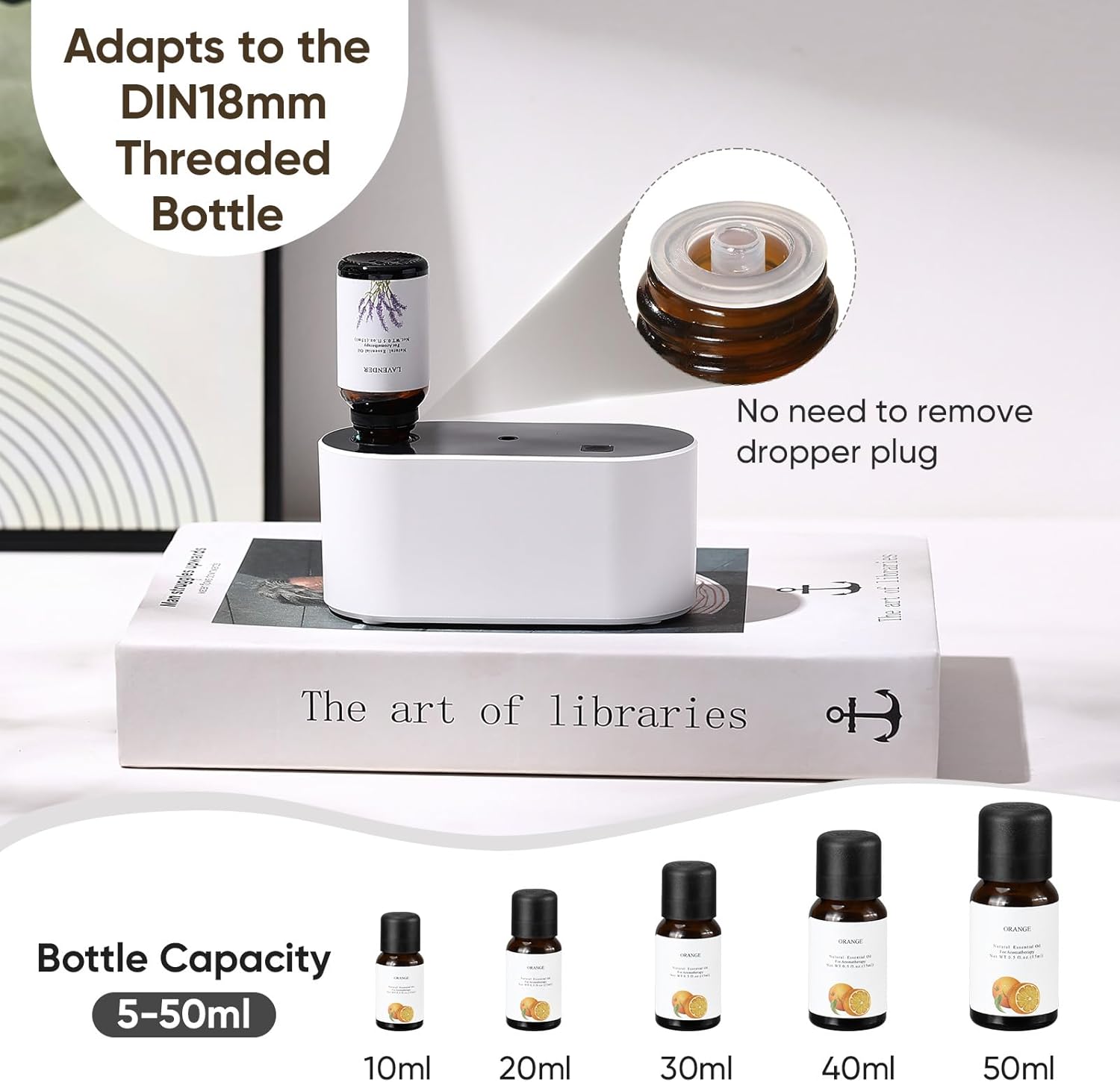 Waterless Diffuser with 3 Mist Modes Portable Aromatherapy Machine