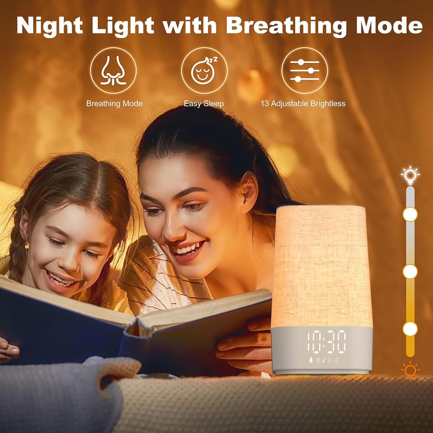 4-in-1 Sunrise Alarm Clock with White Noise and Night Light