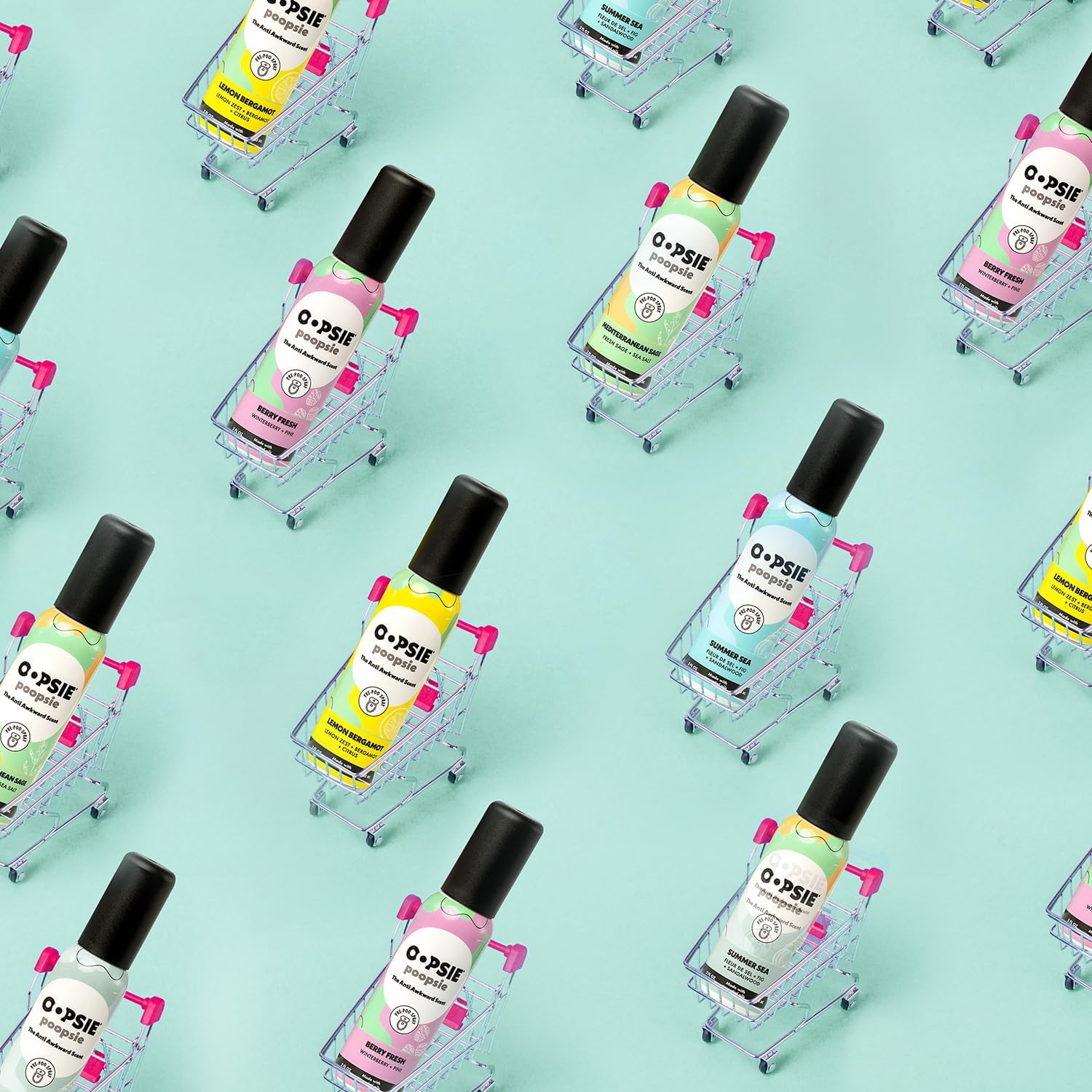 Oopsie Poopsie Pre Poop Spray 4 Pack Flower Citrus