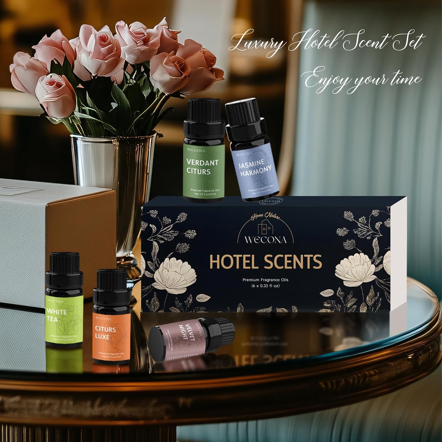 Premium Hotel Fragrance Oil Set for Diffusers - 6x10ml