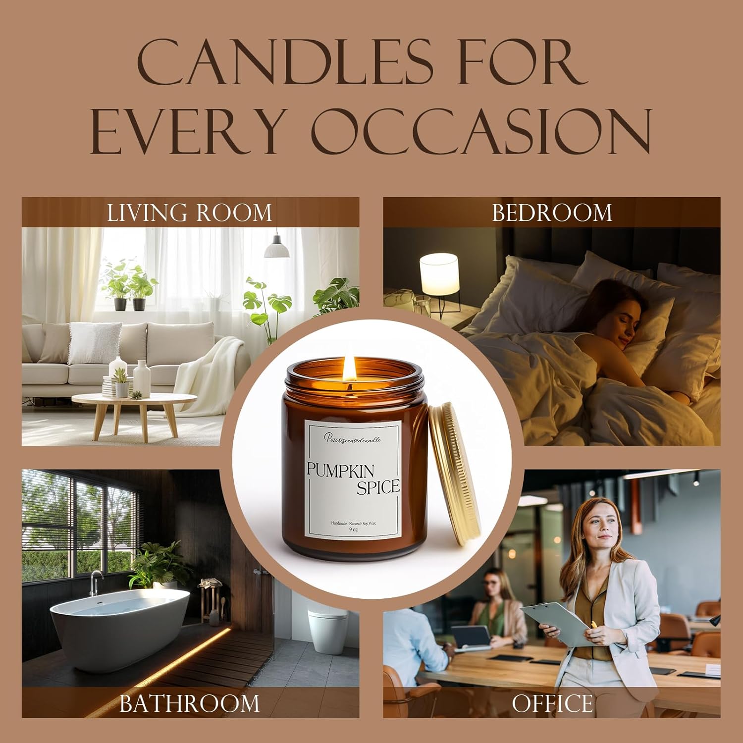 Putart Pumpkin Spice Soy Wax Candles 9oz