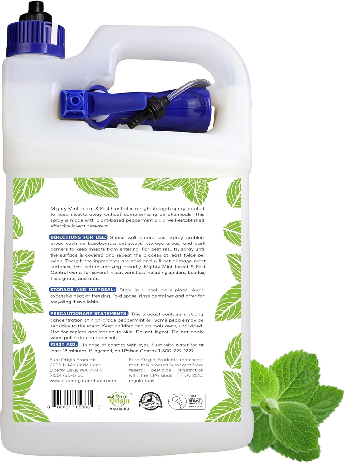 Mighty Mint Gallon Insect Repellent Natural Spray