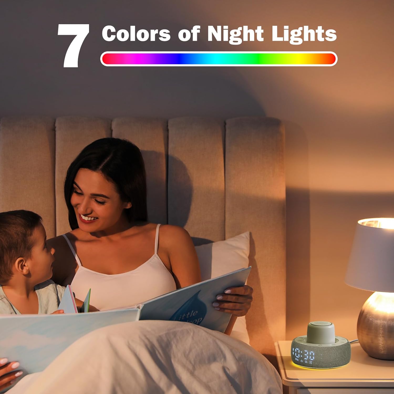 Paussion White Noise Machine with Smart Alarm Clock