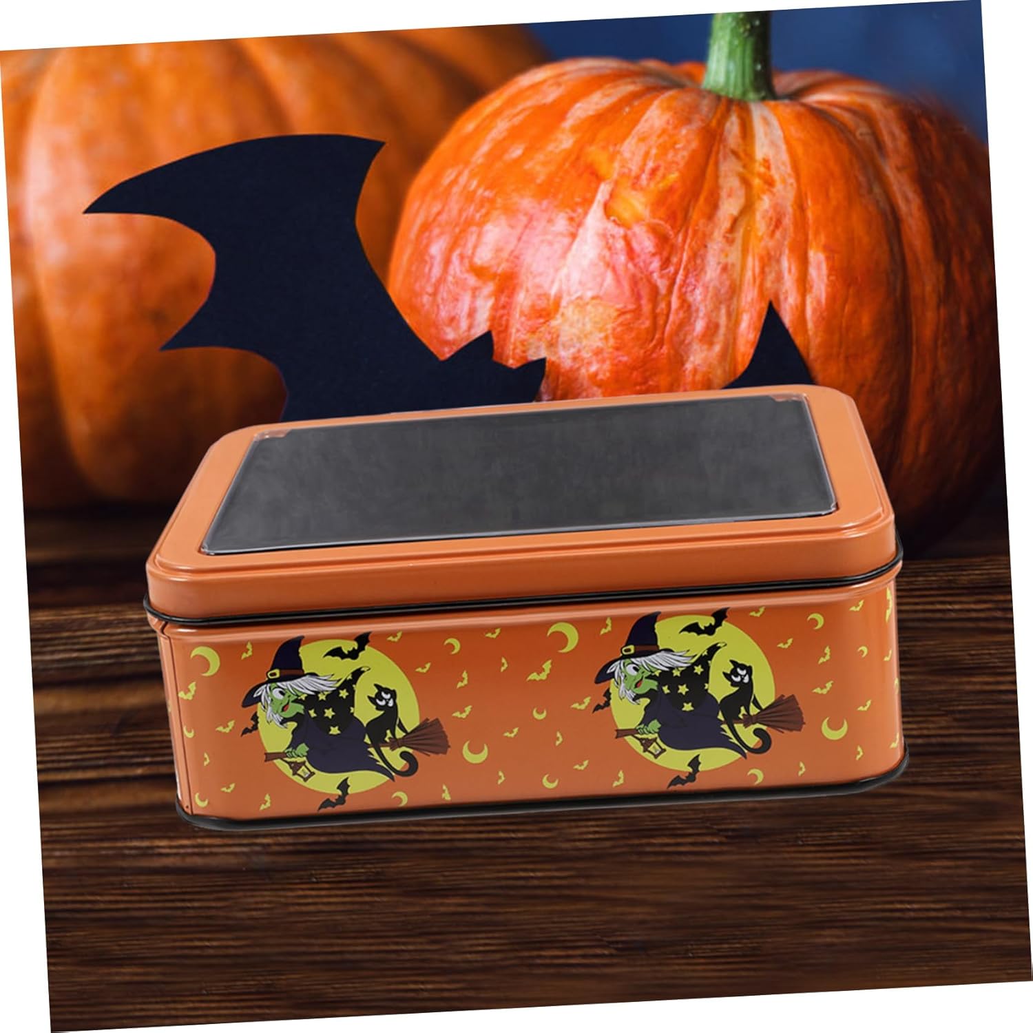Beaupretty Halloween Tinplate Storage Box
