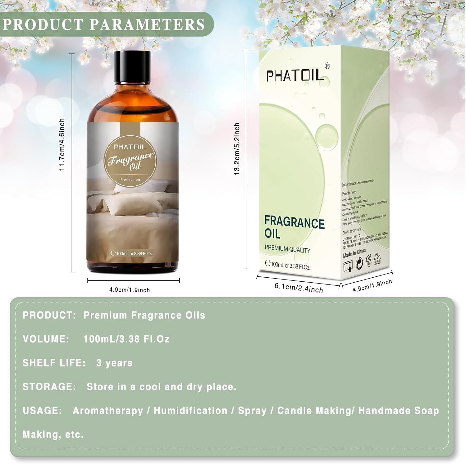 PHATOIL 338FL OZ Fresh Linen Essential Oil