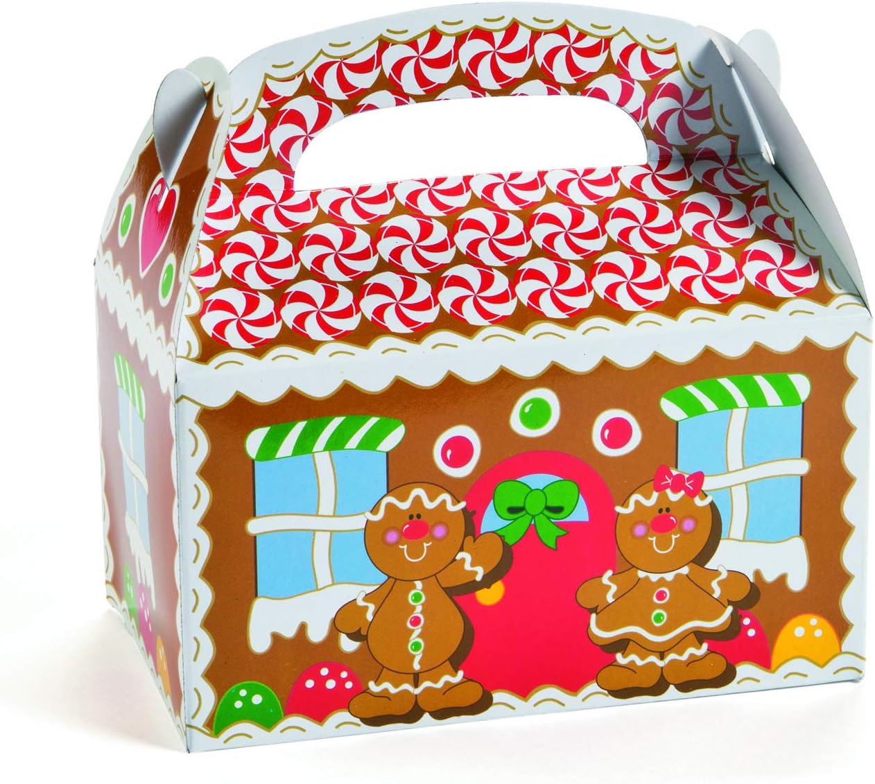 Gingerbread House Favor Treat Boxes - 12 Pieces