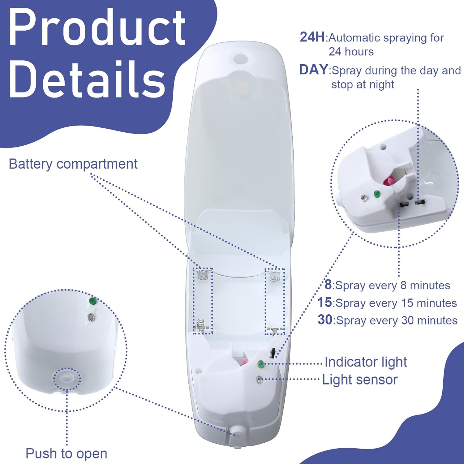 Uiifan 8 Pcs Wall Mounted Automatic Air Freshener Dispenser