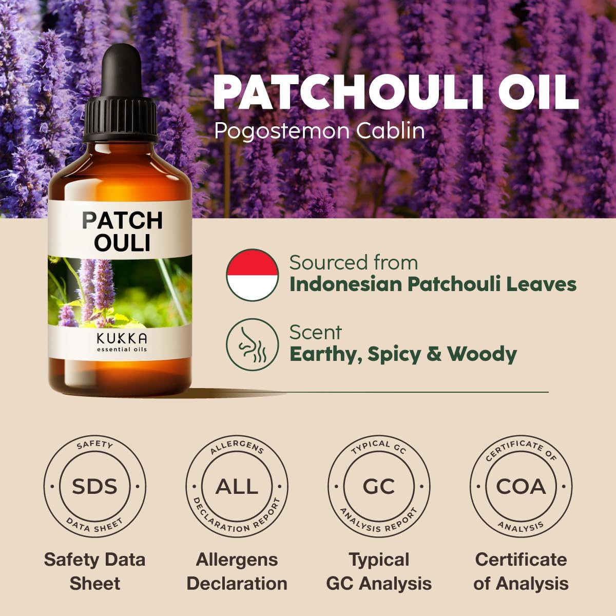KUKKA Patchouli Essential Oil 4 Fl Oz