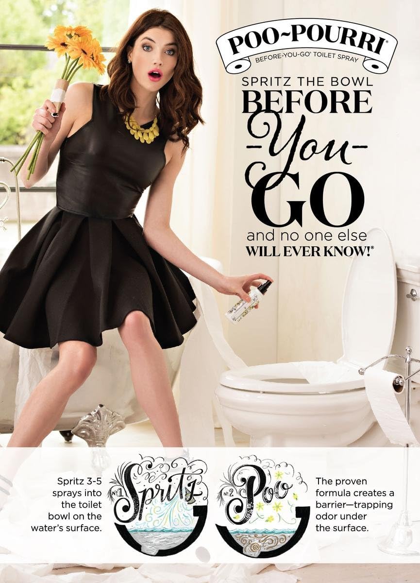 Poo Pourri Before You Go Toilet Spray 16 Ounce Refill Lavender Vanilla