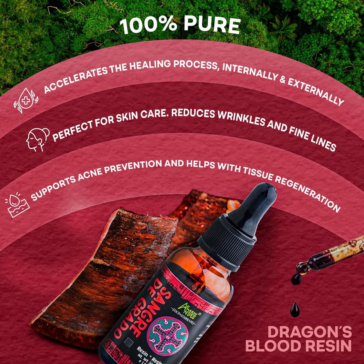 Amazon Andes Dragons Blood Resin - 100 Natural Ethically Sourced