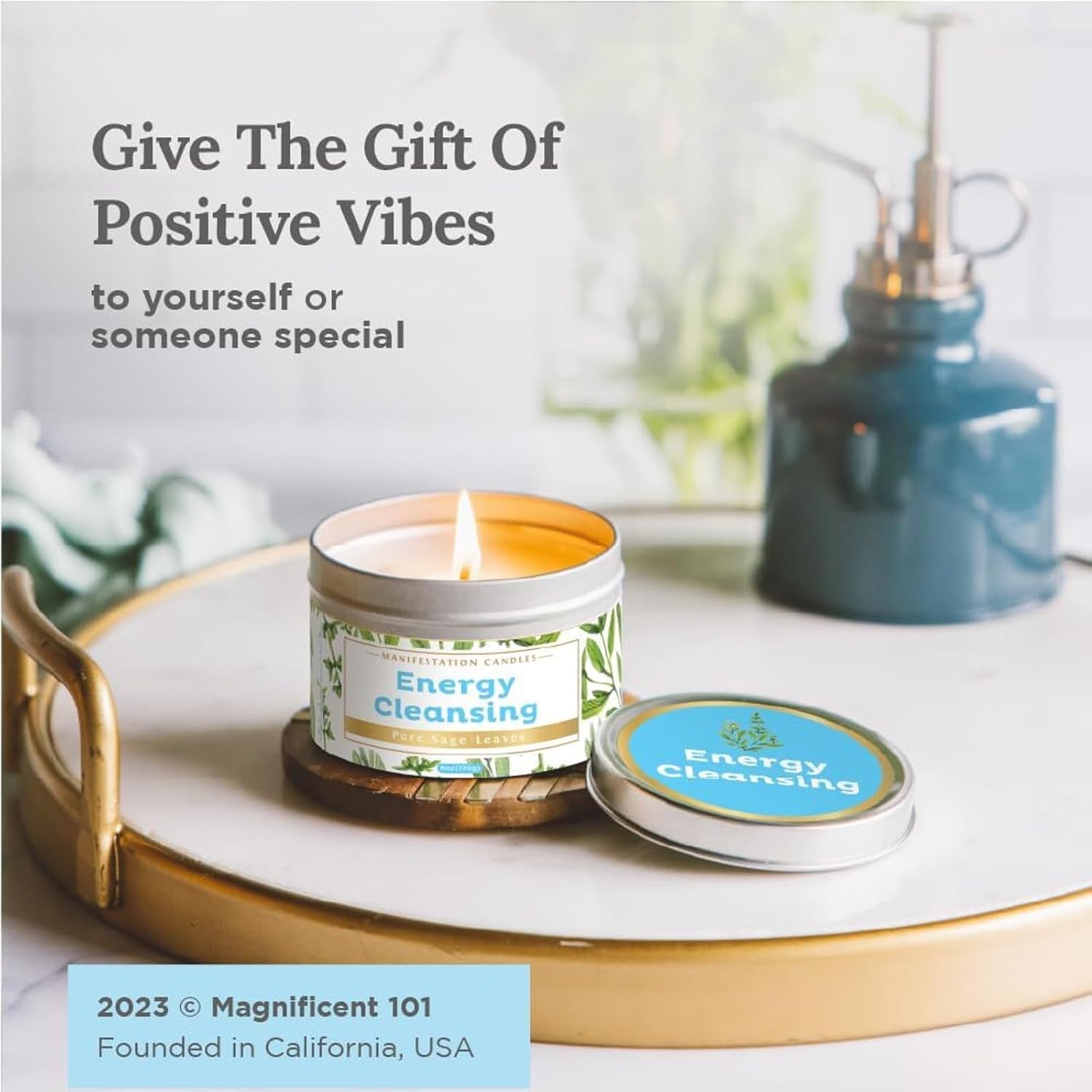 Magnificent 101 Pure Sage Candle - 6 Oz 35 Hour Burn