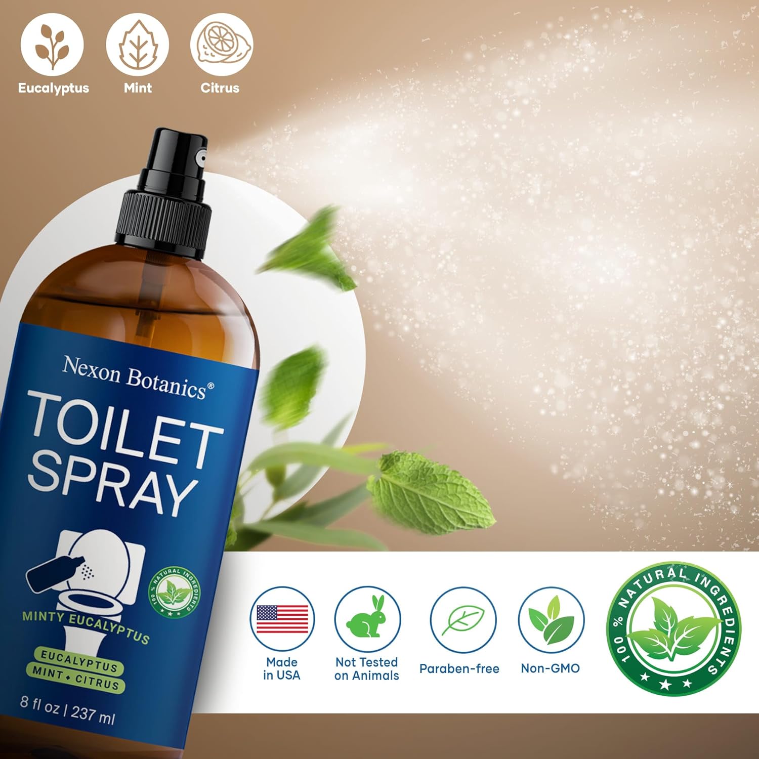 Minty Eucalyptus Toilet Spray 8 Fl Oz