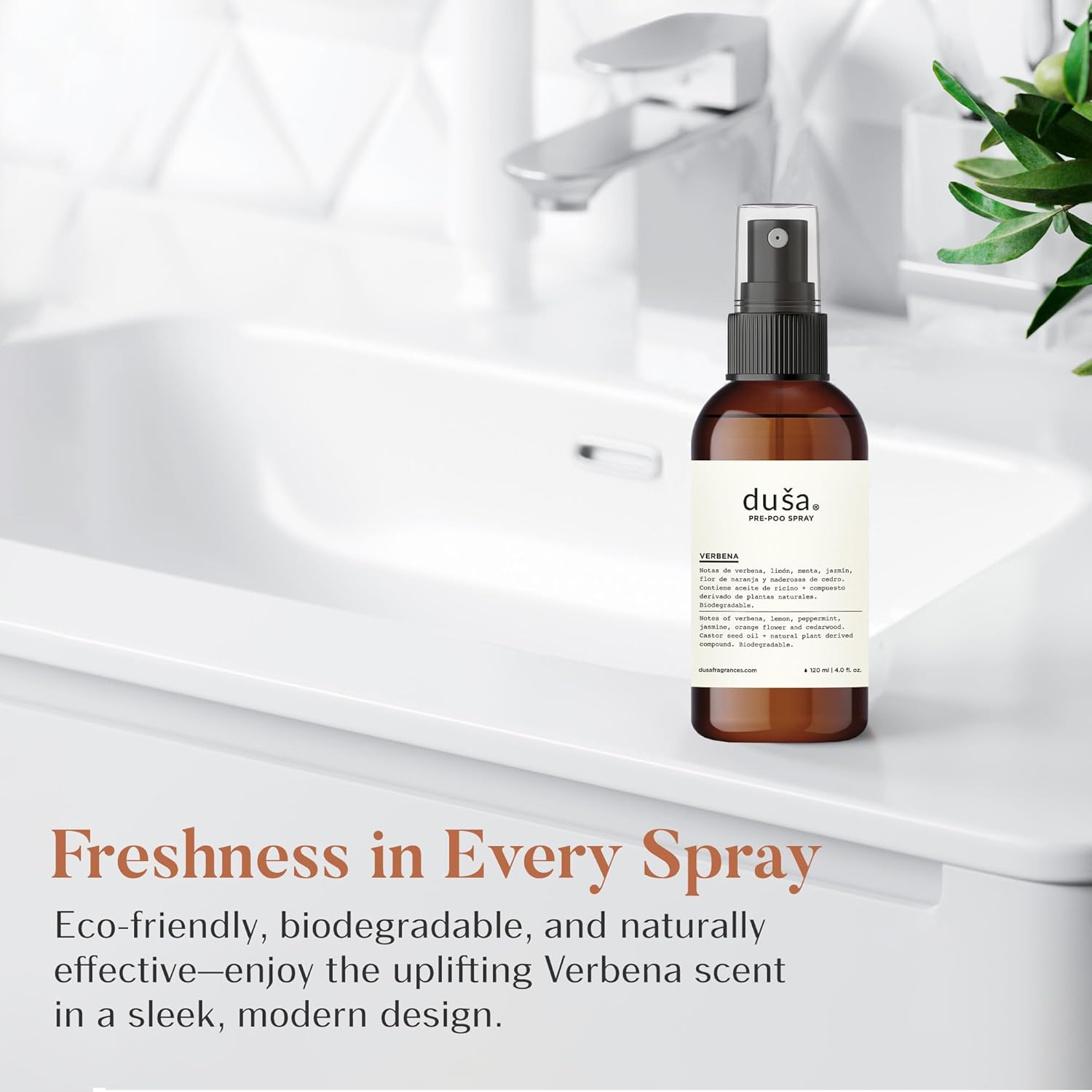 DUSA Bathroom Spray Poo Odor Eliminator 4 Oz