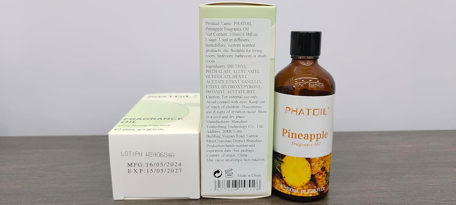 PHATOIL 338floz Pineapple Essential Oil for Aromatherapy and Diffusers