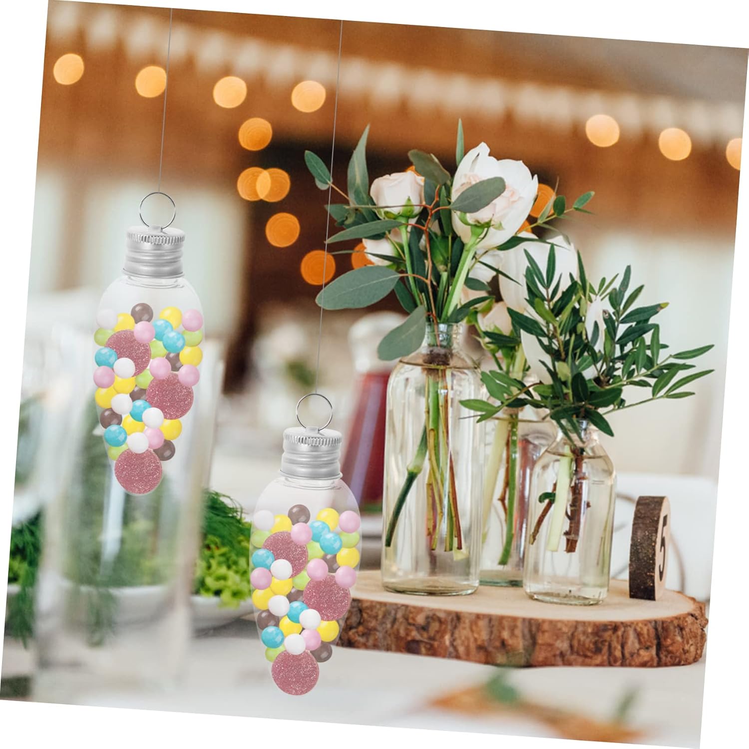 12pcs Bulb Shape Candy Containers for Parties and Weddings