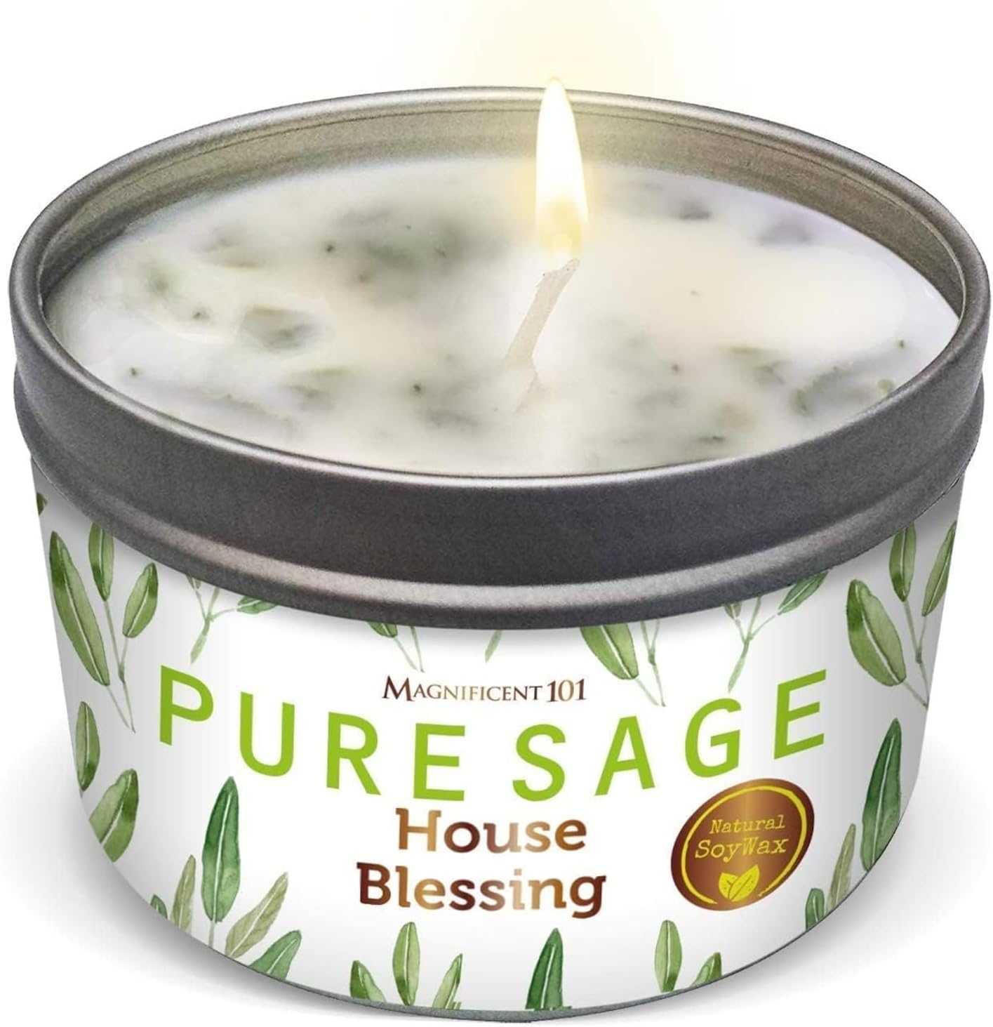 Magnificent 101 Pure Sage Smudge Candle 6 Oz