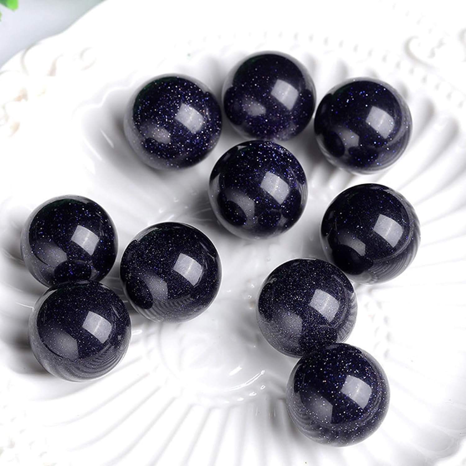 5PCS Blue Goldstone Healing Crystals 25mm