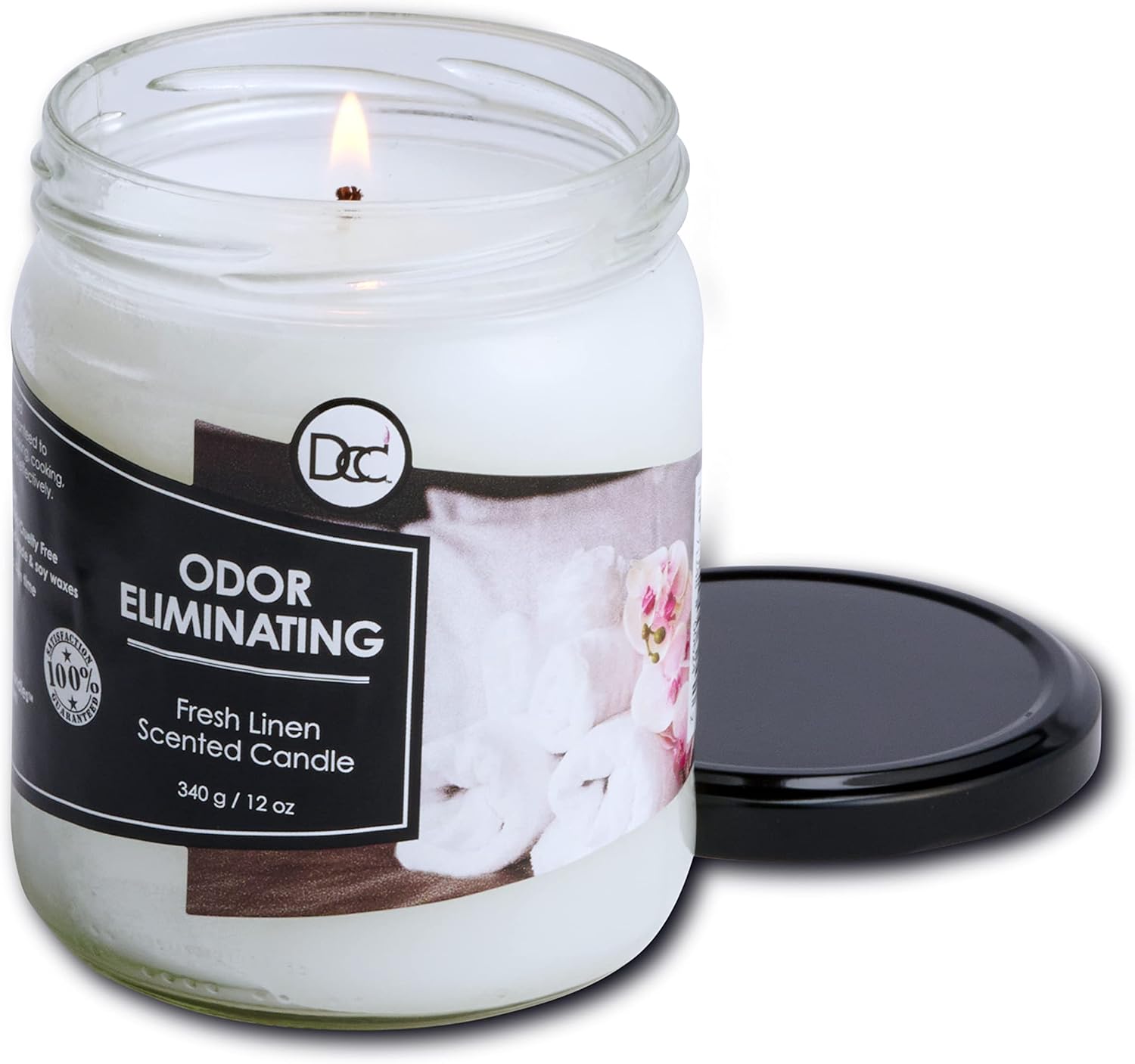Fresh Linen Odor Eliminating Candle - 80 Hour Burn Time