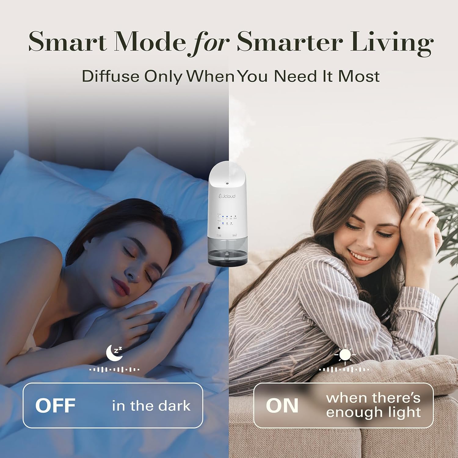 JCLOUD 2025 Waterless Essential Oil Diffuser 160ML Wall Mount White