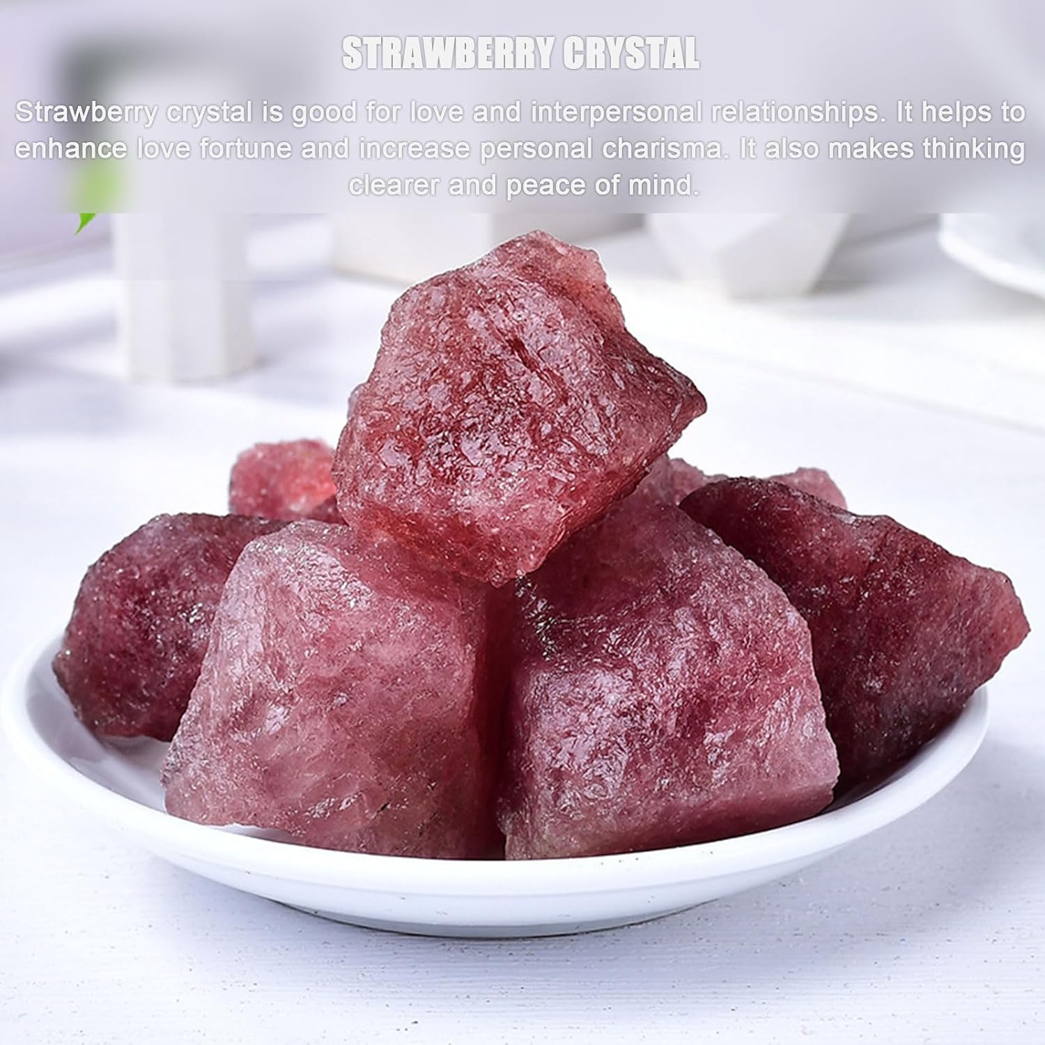 Natural Strawberry Quartz Rough Stones 1 Pound 3-5cm