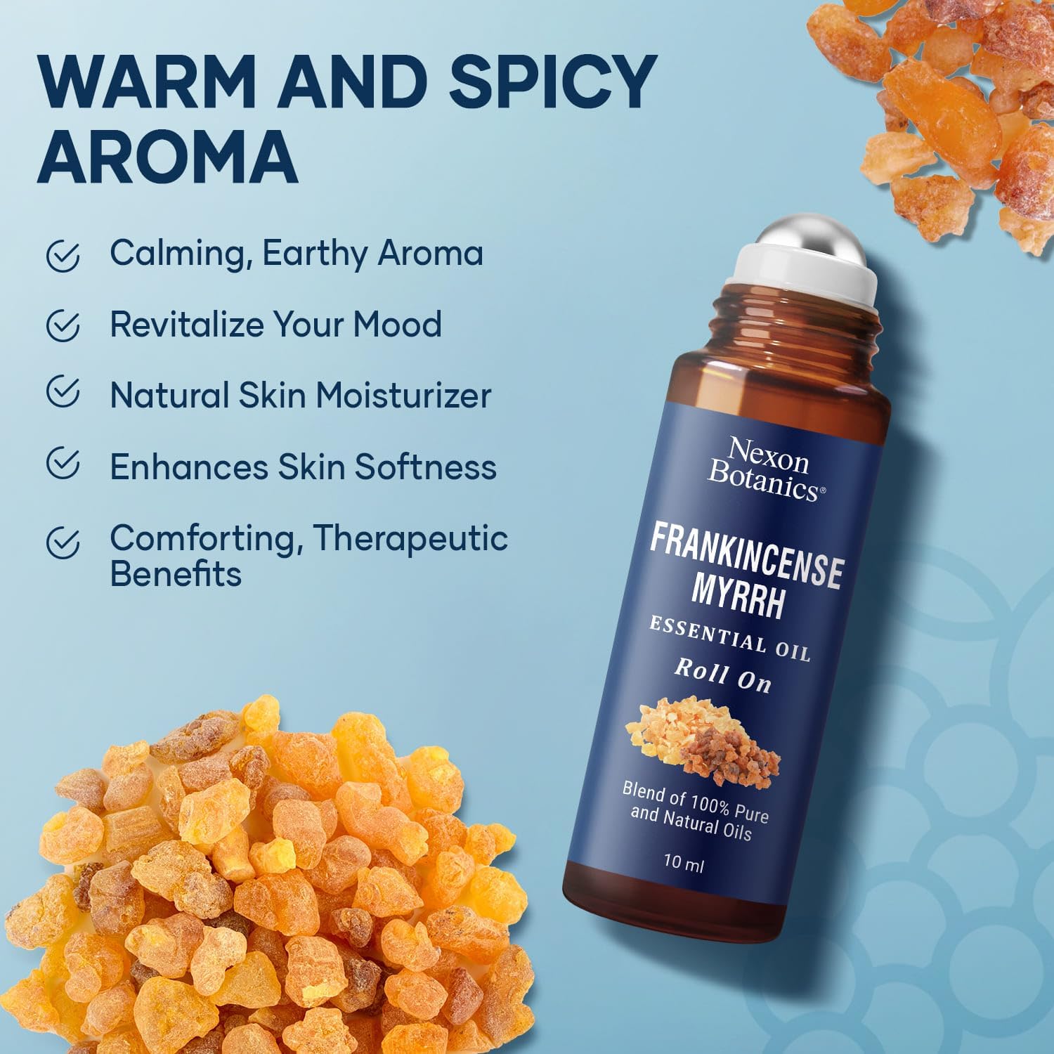 Frankincense Myrrh Essential Oil Roll-On 10ml