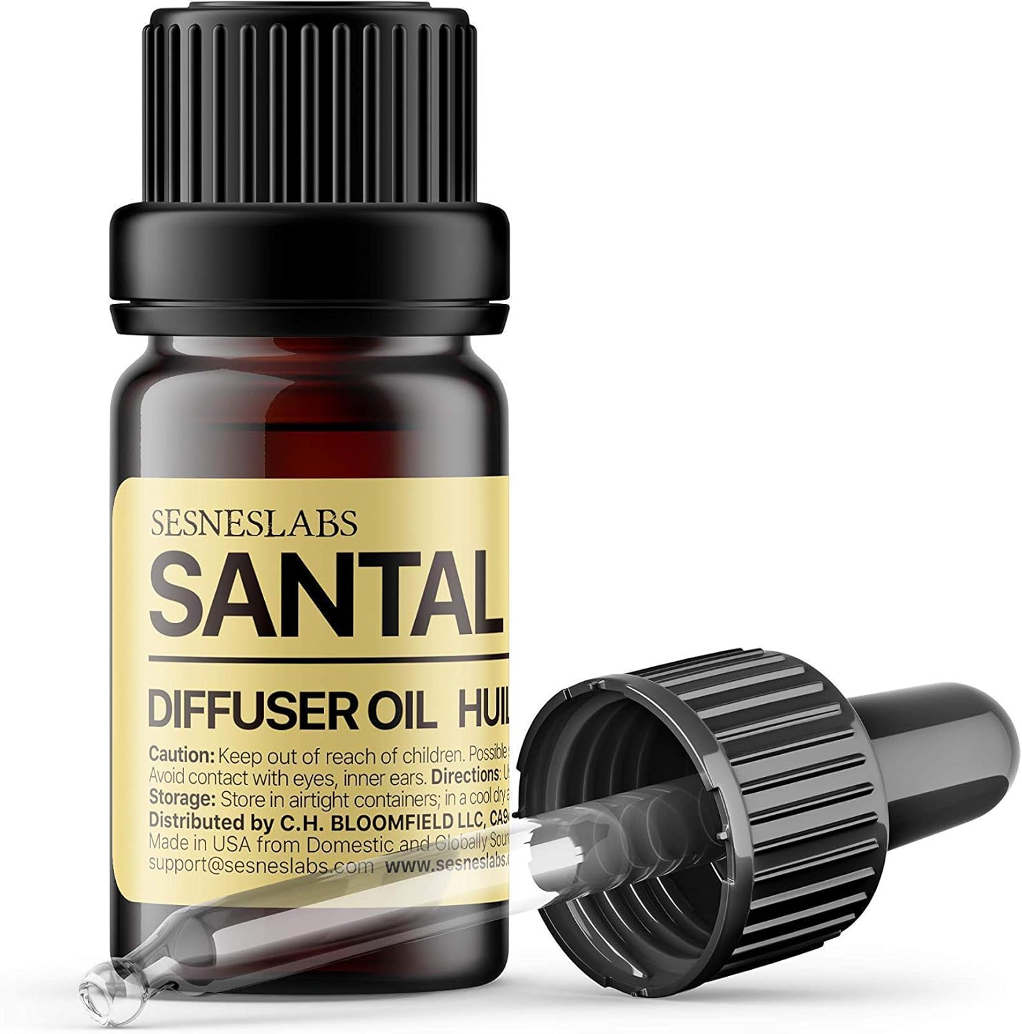 Santal Diffuser Oil Amber Coco Vanilla Cedar Sandalwood Musk Blend 33 oz10 ml