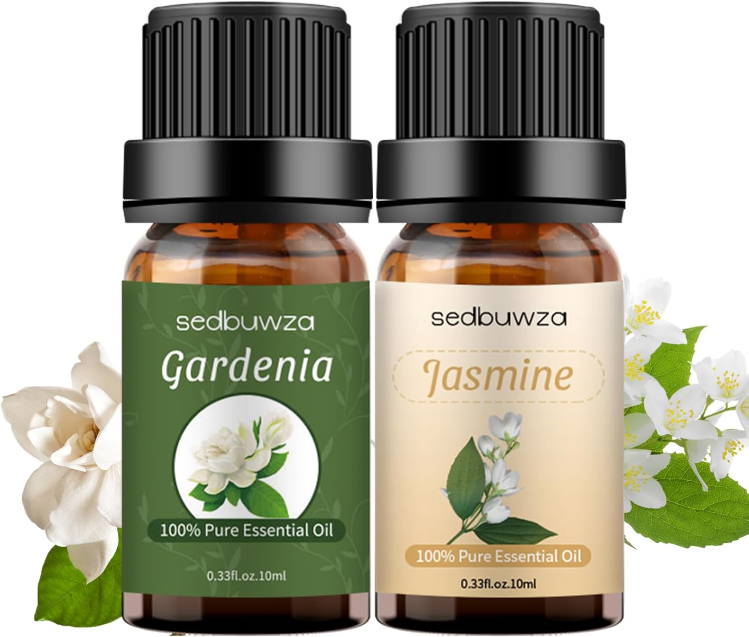 Sedbuwza Gardenia Jasmine Essential Oil Set 2 x 10 ml