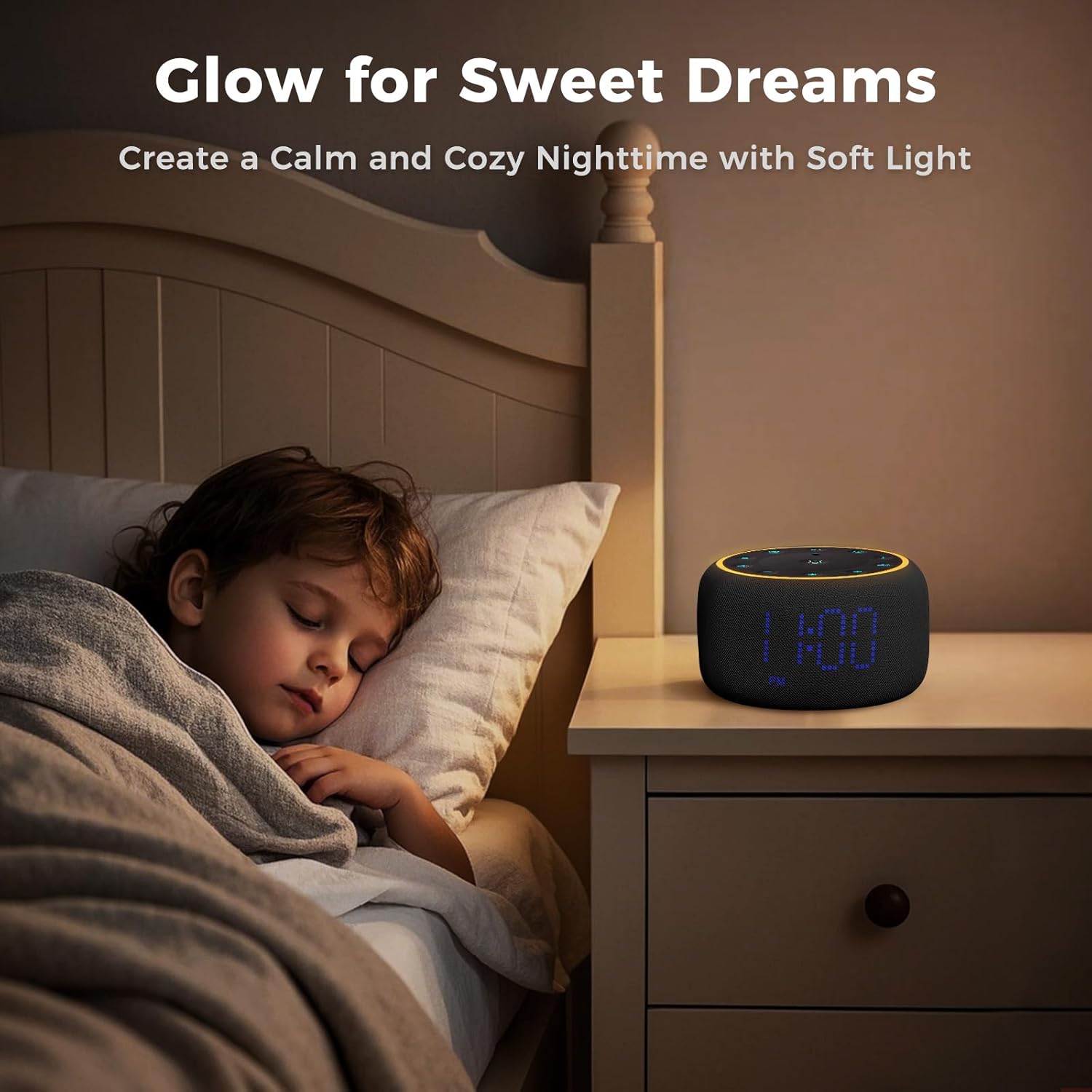 Mojikoo WhiteNoise Alarm Clock 4-in-1 Sleep Solution