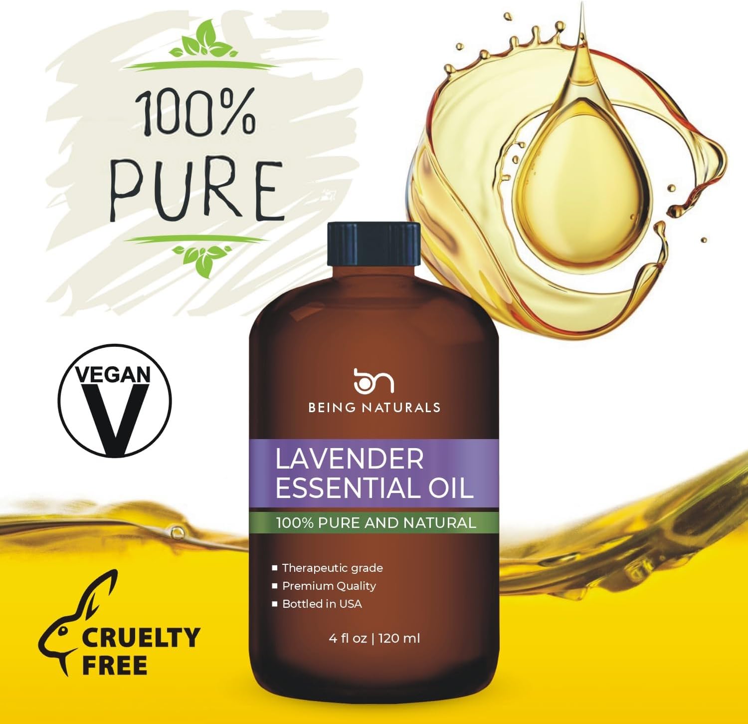 Lavender Essential Oil 4 FL OZ 100 Pure Natural