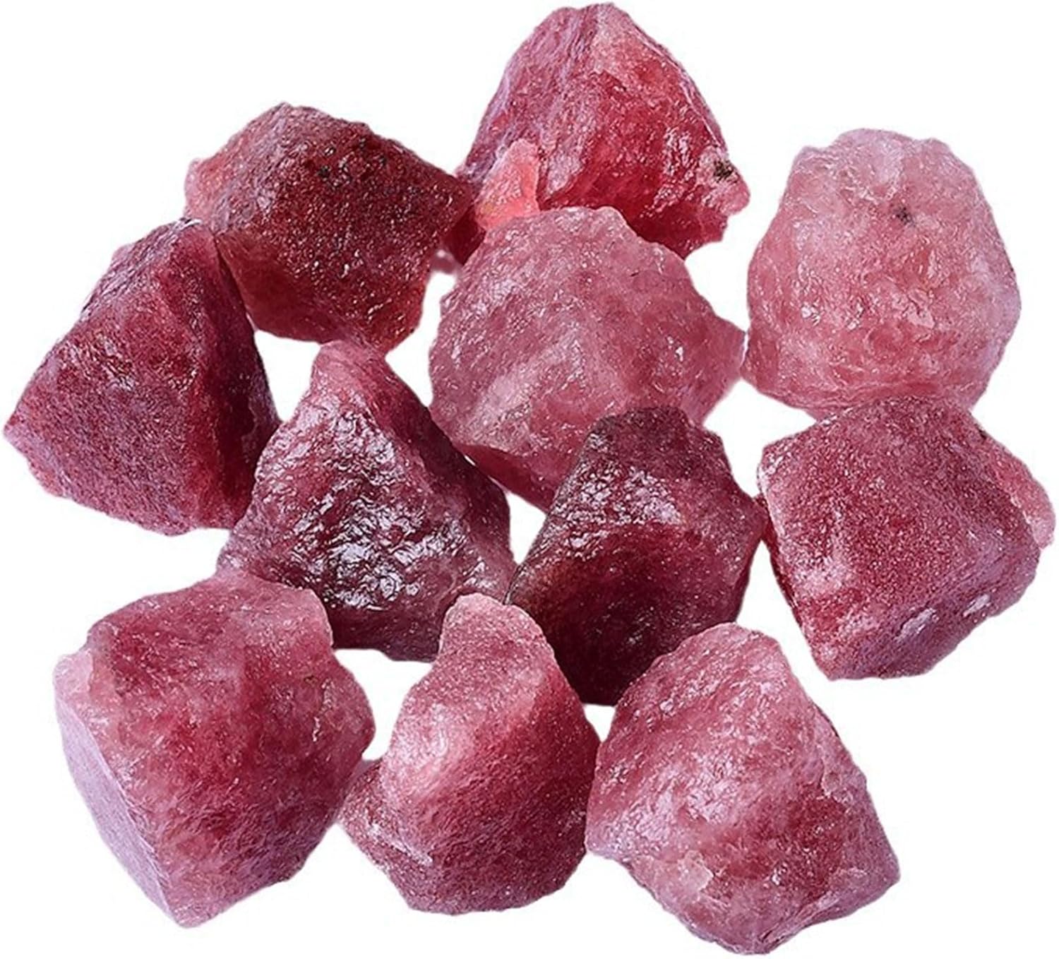 Natural Strawberry Quartz Rough Stones 1 Pound 3-5cm