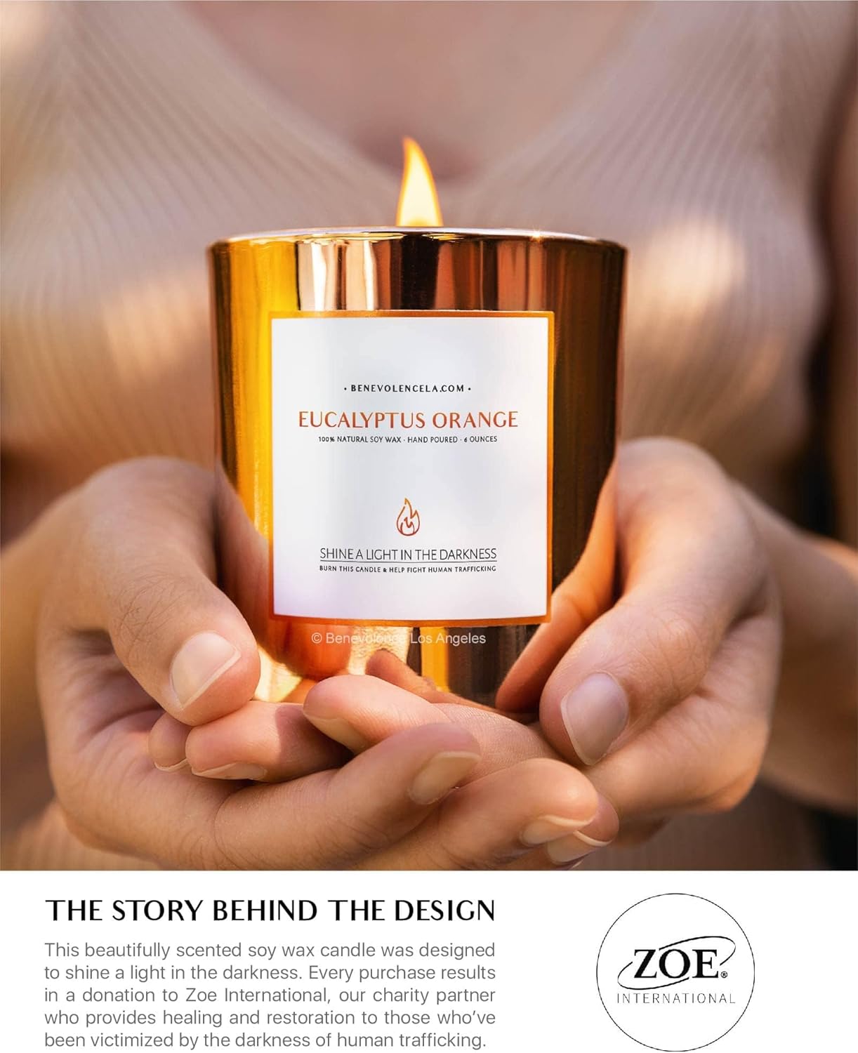 Benevolence LA Eucalyptus Orange Soy Candle 8oz