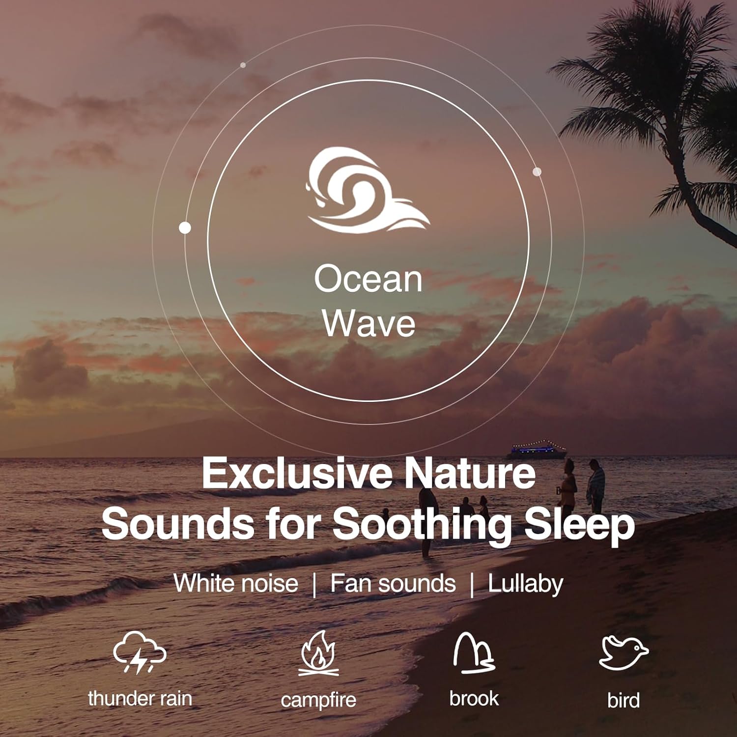 HOUSBAY Sound Machine with Alarm Clock and Night Light