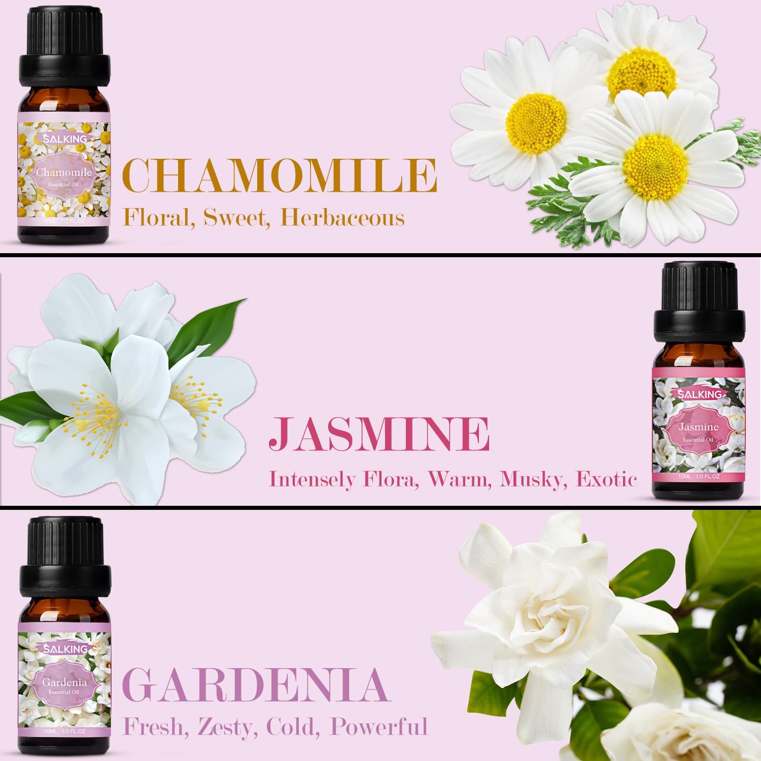 SALKING Floral Essential Oils Set 6 x 10 ML