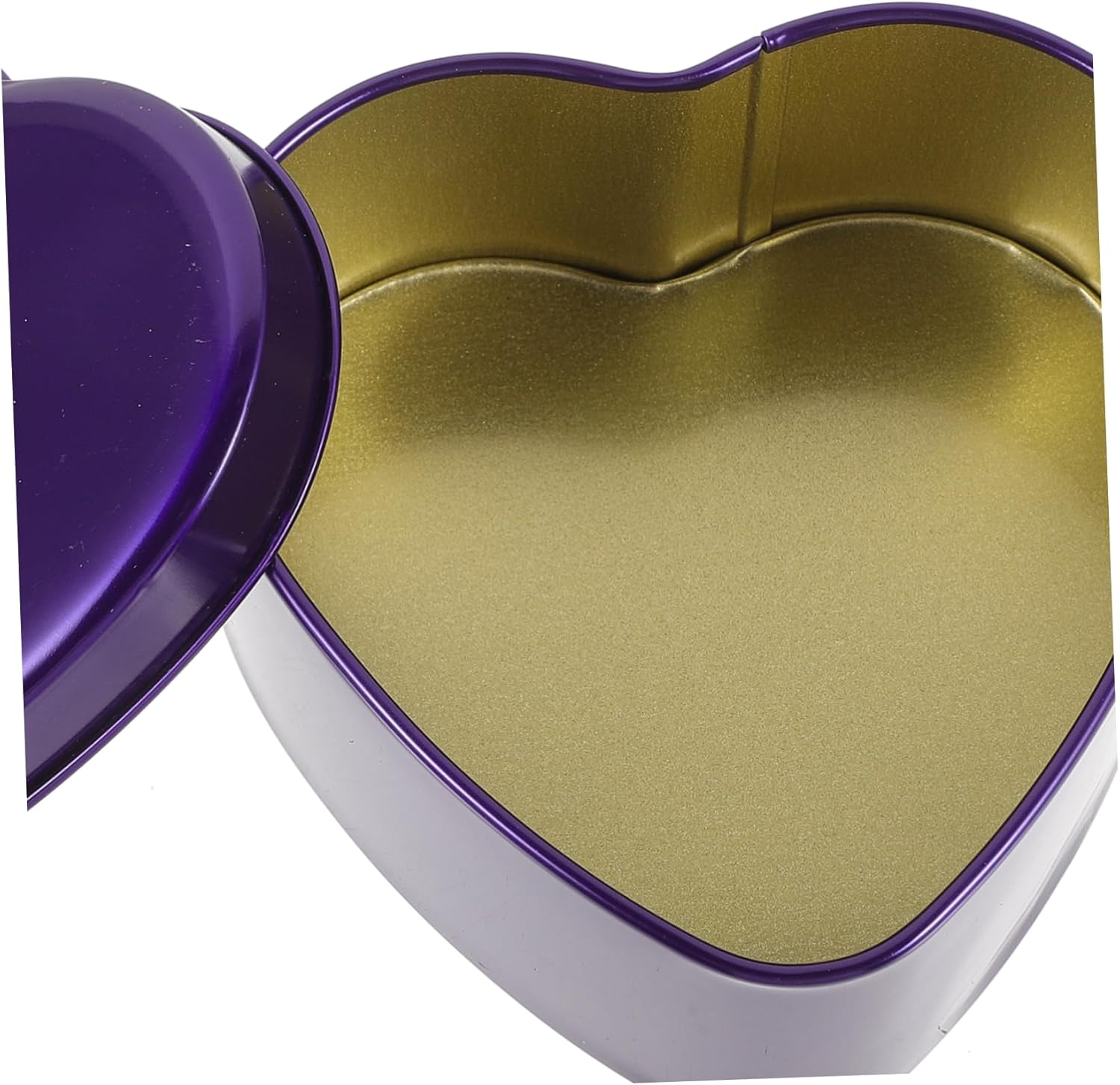 10Pcs Purple Heart Shaped Candy Box Wedding Favor Container Durable Tinplate