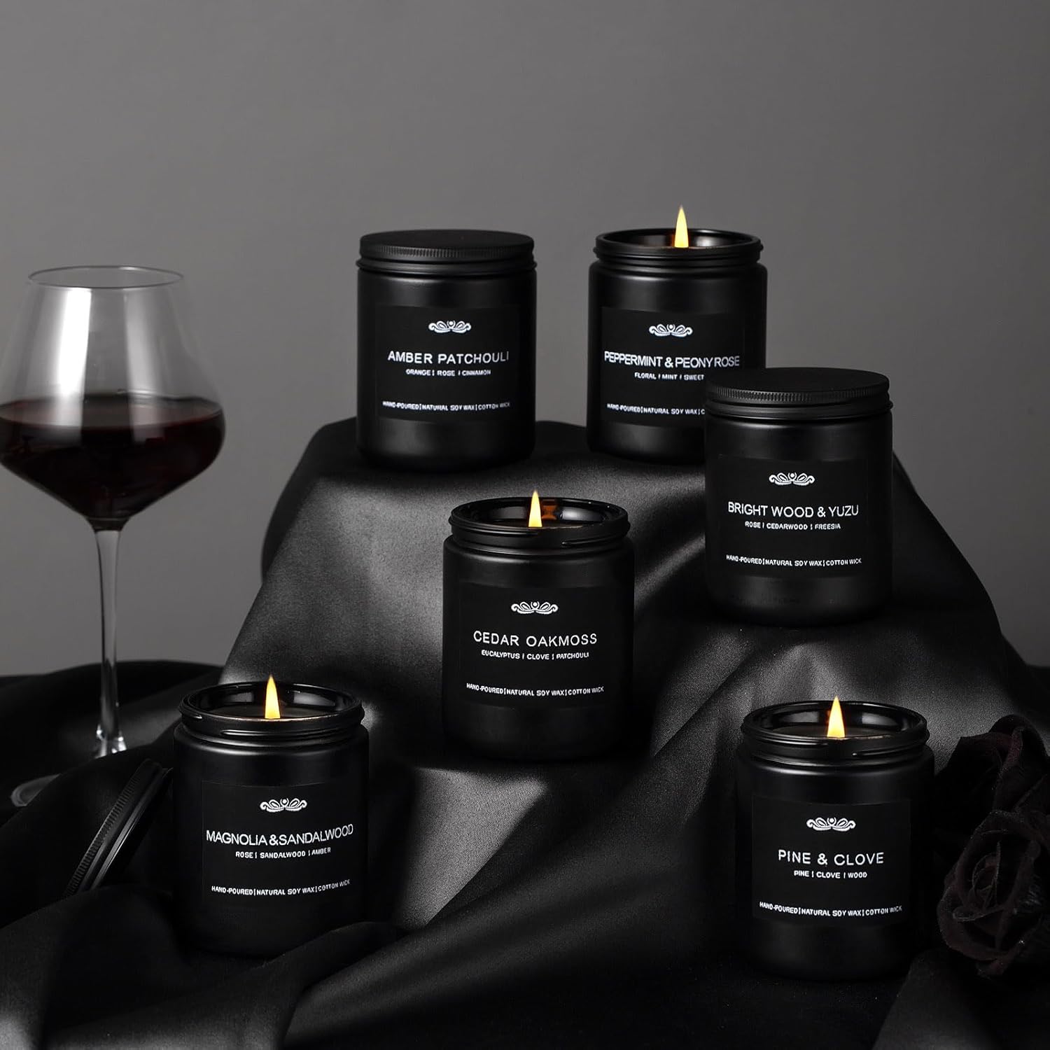 6 Pack Men Scented Candles Aromatherapy Gift Set