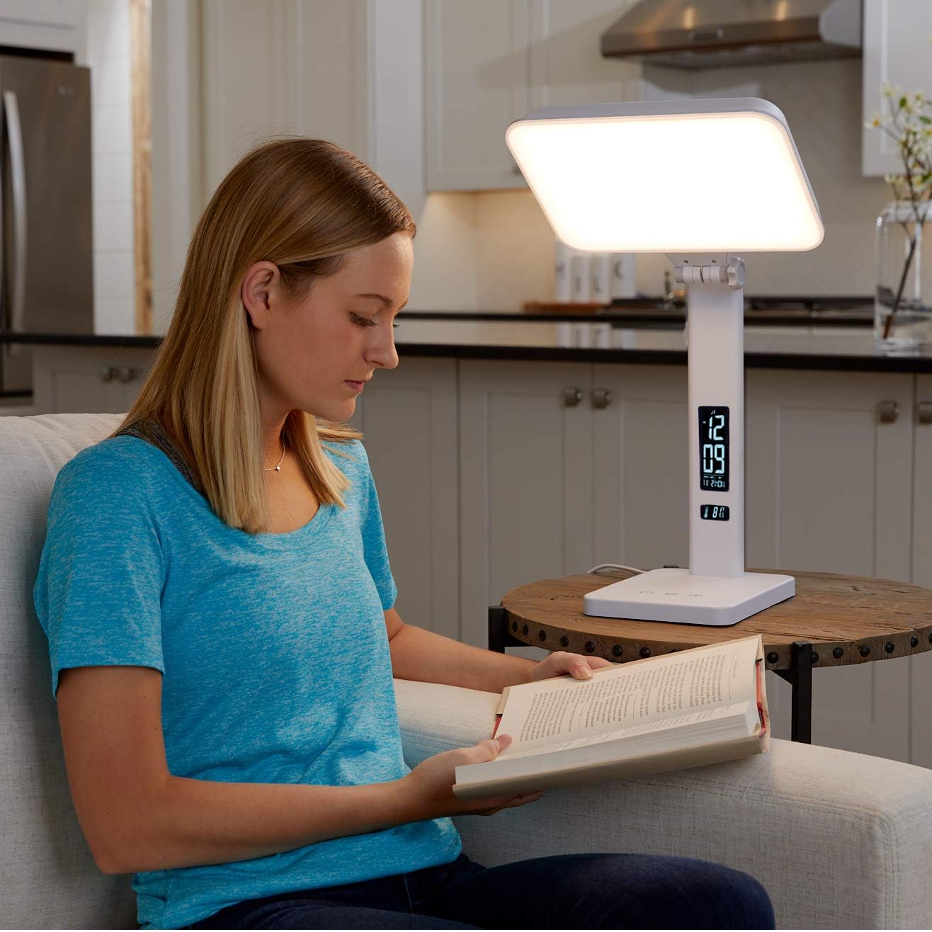 TheraLite Aura Qi Light Therapy Lamp with USB Charger