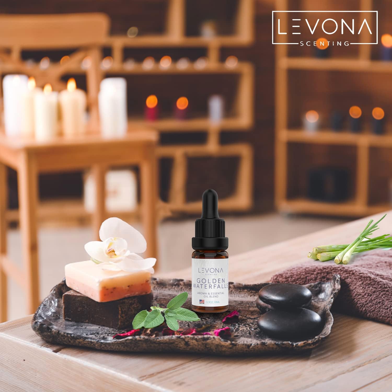 Levona Scent Pure Essential Oils for Diffusers - Golden Waterfalls