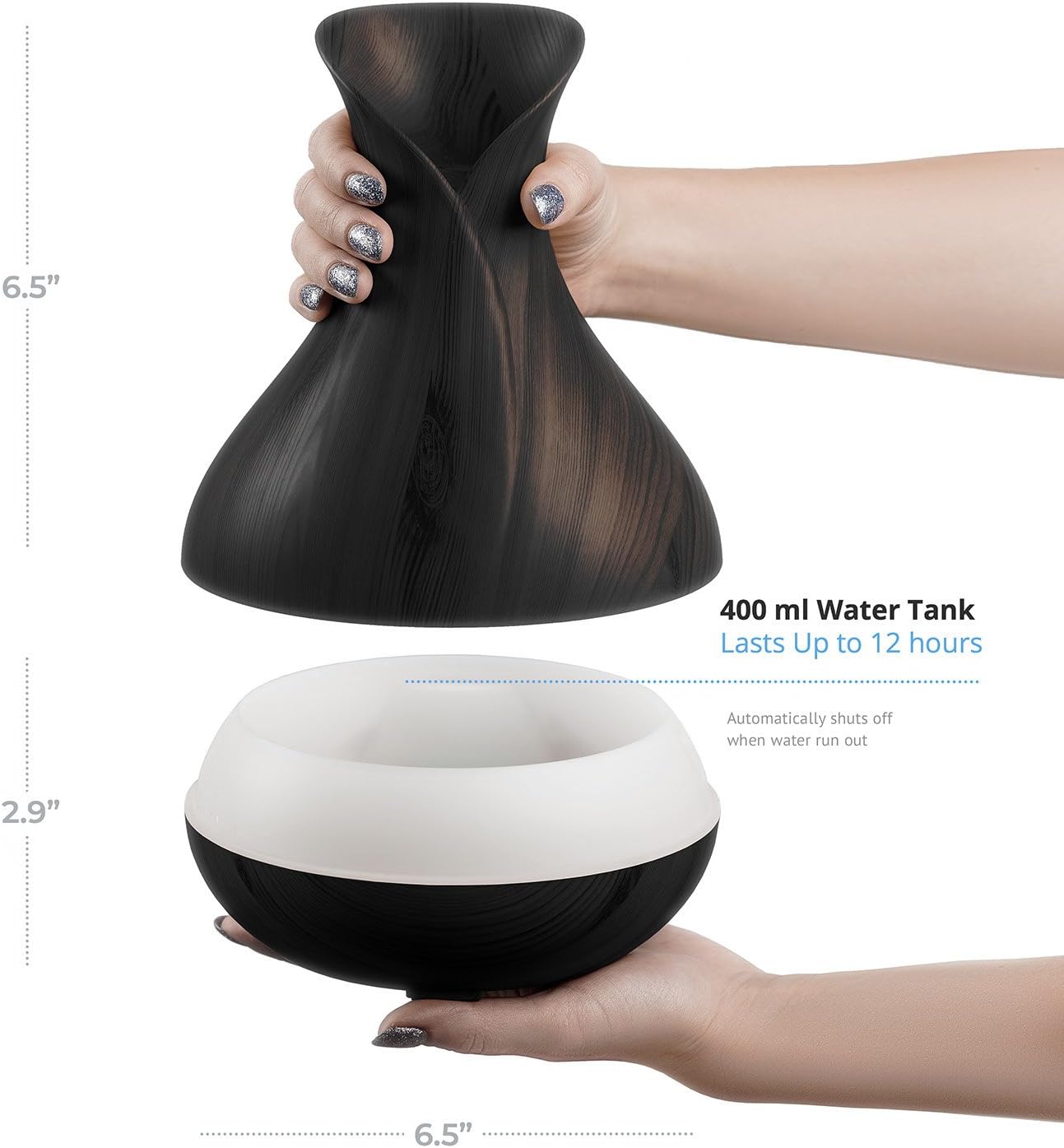 Smart WiFi Essential Oil Diffuser 400ml with Alexa Google Home Voice Control