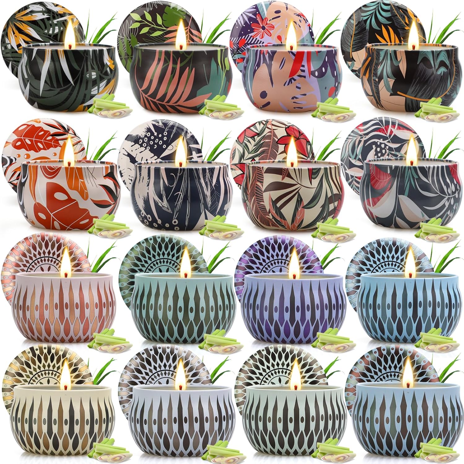 16 Pack Citronella Candles Outdoor