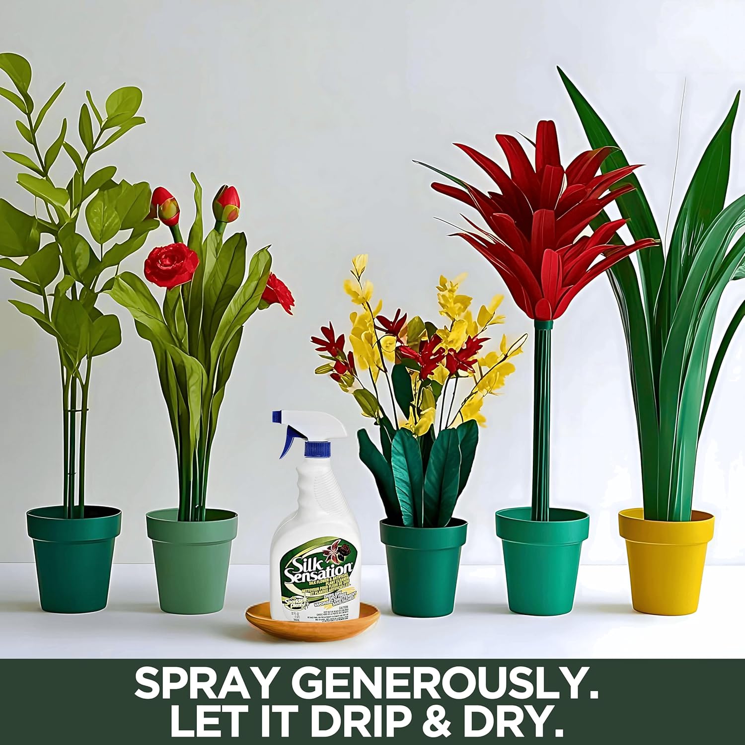 Goodscious Sparkle Plenty Silk Sensation Artificial Plant Cleaner Spray No Wipe 32oz