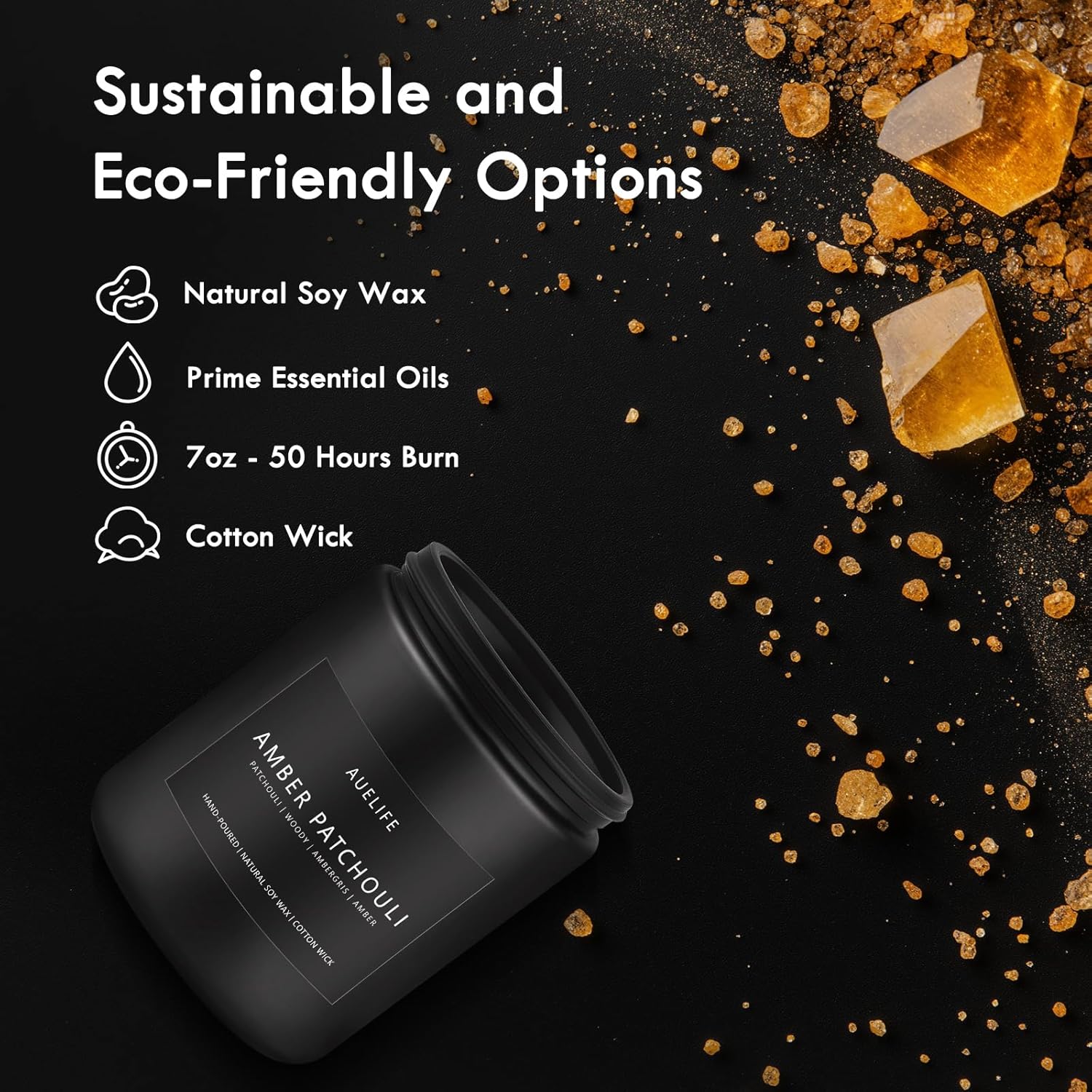 Auelife Scented Candles for Men 4 Pack Set