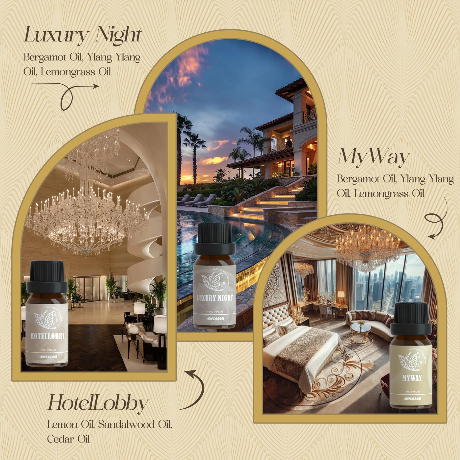 ARVIDSSON Hotel Diffuser Oils Gift Set