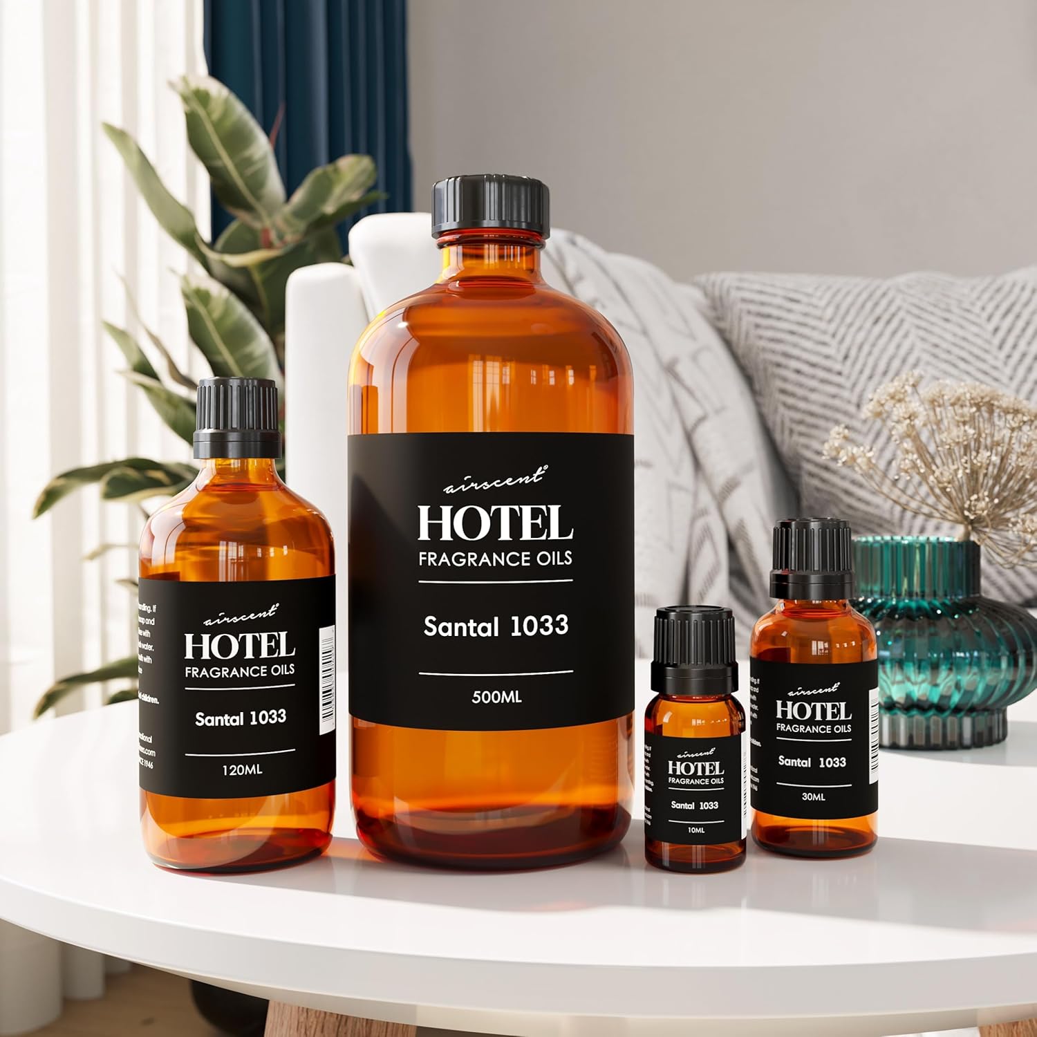 AirScent Santal Diffuser Oil No 1033 - 10 mL Glass Bottle with Dropper