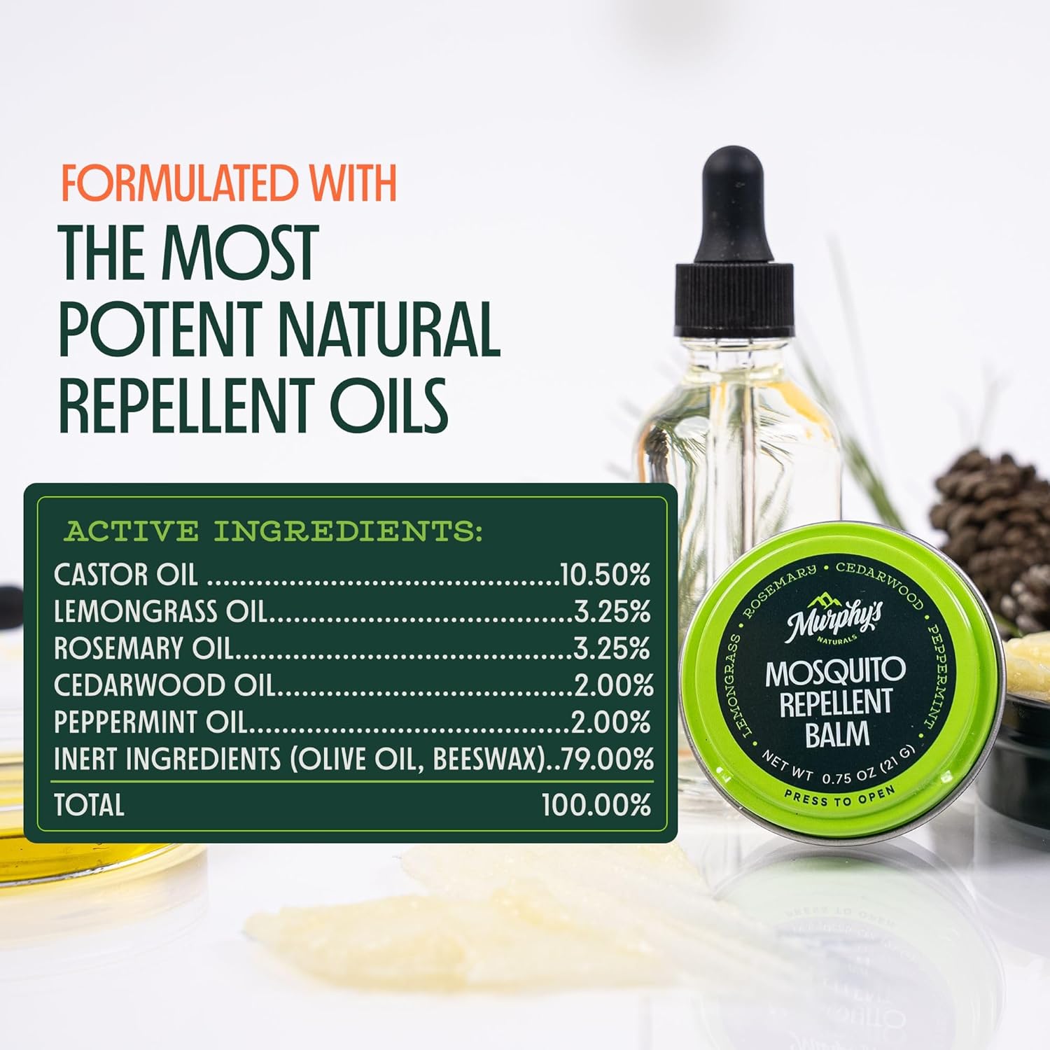 Murphys Naturals Mosquito Balm for Outdoor Use